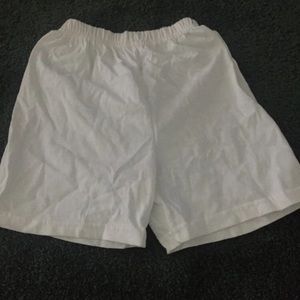 NWT WHITE TIGHT SHORTS